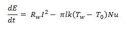 Formules de transfert thermique convectif