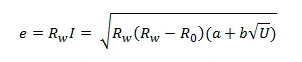 Loi d'Ohm appliquée au capteur thermique