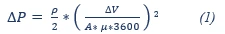 Équation de calcul de la pression ambiante attendue