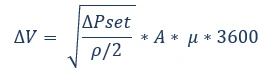 Formule transposée du calcul de débit volumique différentiel