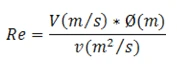 Formule analytique du nombre de Reynolds