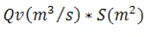 Formule de calcul du débit volumique Qv